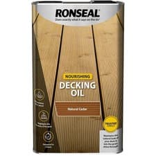 Image of Ronseal Solvent Based Nourishing Natural Cedar Decking Oil 5L