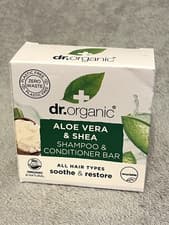 Image of Dr.Organic Aloe Vera Shea Shampoo & Conditioner Bar 75g