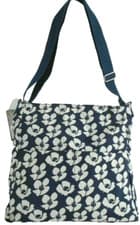 Image of "Grace" Daisy print Cross-body/ Shoulder Bag - Navy/White