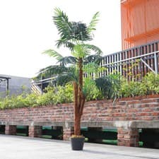 Image of Large Artificial Palm Tree Realistic Fake Tropical Plant with Pot Indoor Outdoor