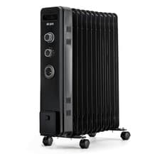 Image of Air Pro Oil Filled Radiator 2500W with Thermostat & 24h Timer 3 Heat Settings