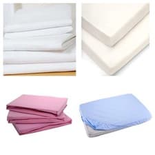 Image of 2 x Cot Fitted Sheets 120x60 cm | 100% Cotton-Jersey Fitted High Quality Sheets