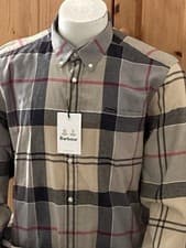 Image of BARBOUR BRAND NEW WITH TAGS Glendale Tailored Shirt Size L Tartan Check Print