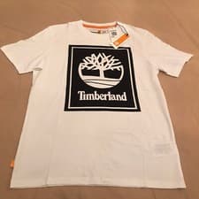 Image of Timberland Mens T Shirt Medium Regular fit White BRAND NEW WITH TAGS RRP£40
