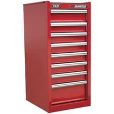 Image of Sealey Superline Pro 8 Drawer Heavy Duty Cabinet Hang On Tool Chest Red