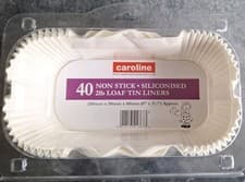 Image of Caroline pack of 40 Non Stick Siliconised 2lb Loaf Tin Liners