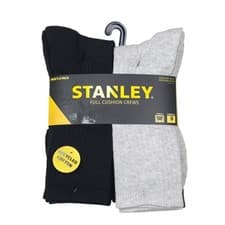 Image of Stanley Mens Full Cushion Crew Socks 8-Pack Shoe Size 8-12.5 Arch Support
