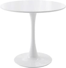 Image of WHITE ROUND PEDESTAL DINING TABLE FOR MODERN KITCHEN LIVING ROOM TABLE NEW 80CM