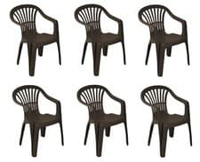 Image of 6X Strong Chairs Plastic Patio Garden Outdoor Home Partying Stacking Camping Low