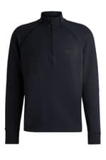 Image of Sweatshirt Mens BOSS Dark Blue Quarter Zip Top With Logo - Sweat 1 Size L