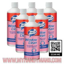 Image of 6x Window Clean, Windolene Original alternative Polishing Cream 500ml Smear free
