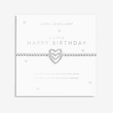 Image of Joma Silver Plated Beaded Bracelet A Little HAPPY BIRTHDAY + Gift Bag 7018