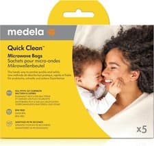 Image of New Medela Quick Clean Sanitise Reusable Easy Microwave Bags BPA Free Pack of 5
