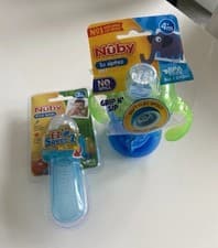 Image of Nuby 1st Sipeez Grip N' Sip Baby Cup Tumbler And Squeeze First Solids New