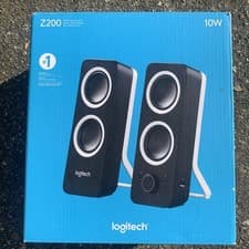 Image of Logitech Z200 Multimedia PC Speakers Black with White Detail