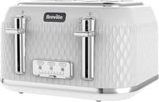 Image of Breville Curve 4 Slice Toaster - VTT911 - Box Damaged - Read Description