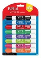 Image of Berol Dry Wipe Chisel Tip Whiteboard Marker Dry Erase Markers