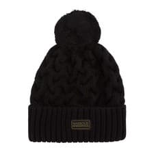 Image of Barbour International Drift Cable Beanie Hat Black