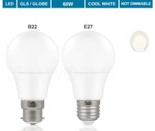 Image of LED GLS LIGHT BULBS 40w 60w 100w WARM/COOL WHITE BC/B22 ES/E27 Bayonet Daylight