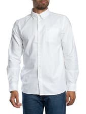 Image of Lyle & Scott Men's Tonal Eagle Plain Oxford Shirt, White