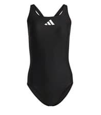 Image of adidas Women's 3 Bar Logo Swimsuit, Black/White, 28