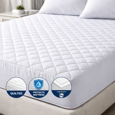 Image of Extra Deep Fitted Mattress Protector Quilted Soft Microfibre Bed Cover All Sizes