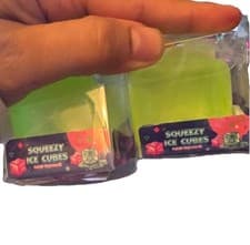 Image of 2 Pack Ice Cube Gel Filled Stress Balls GREEN