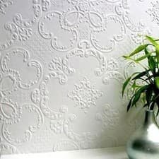 Image of RD0137 Anaglypta Supaglypta Alfred Paintable White Textured Wallpaper