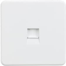 Image of Screwless Telephone Extension Socket - Matt White