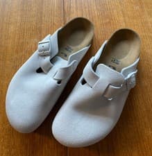 Image of Birkenstock Boston BS Modern Suede Antique White  Regular Size 5 Brand New