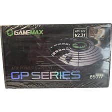 Image of GameMax 650W GP-Series Black PSU 80+ Bronze - GP-650 V2 PC ATX Power Supply