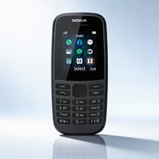 Image of Nokia 105 Dual Sim, Black Unlocked 4th Edition - Brand New