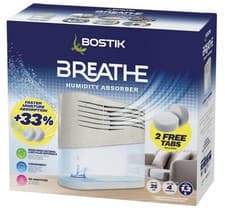 Image of Bostik Breathe Dehumidifier Humidity & Moisture Absorber 2 free Tablets Included