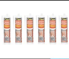 Image of Everbuild General Purpose Silicone Sealant 280ml White - (6 Pack)