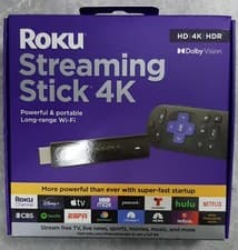 Image of ROKU STREAMING MEDIA PLAYER STREAMING STICK 4K 2021 3820R2 BLACK