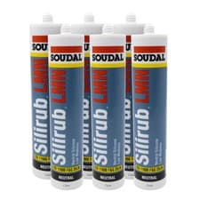 Image of Bulk Soudal Silicone Sealant Slirub LMN All Purpose Ext Low Mod Neutral Cure