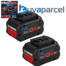 Image of 2 X Bosch 1600A016GK ProCORE GBA 18v 8.0Ah Lithium Ion Battery Cordless