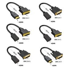 Image of HDMI to DVI Cable 30cm DVI-24+1Dual Link Video Adapter Converter Lead for PC TV