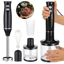 Image of 4-in-1 Electric Food Blender, 500W Stainless Steel Hand Blender for Kitchen New