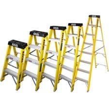 Image of Excel Electricians Fibreglass Step Ladder 3/4/5/6/8 Tread 0.72m - 1.91m EN131