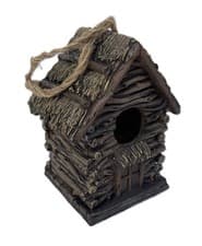 Image of Design Toscano Backwoods Bird House 'Cottage' Garden Ornament Wild Bird Care  