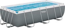 Image of Bestway Power Steel Swimming Pool Set Above Ground Rectangle Pool, 13ft 3in