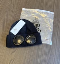 Image of C.P. Company Men's/Boy's Black Goggles Beanie Brand New One Size With Tags