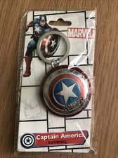 Image of Captain America Shield Keyring Keychain Metal Marvel Monogram Avengers New