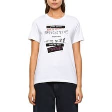 Image of DIESEL T-Sily-V20 Womens T Shirt Slim Fit Crew Neck Short Sleeve Summer Top XS S