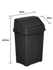Image of 50 Litre Large Swing Bin for Kitchen Waste Dustbin with Lid - Bathroom Bedroom