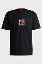 Image of HUGO Mens Dlongny Double-Logo T-Shirt brand new with tags size medium