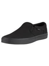 Image of Vans Men's Asher Canvas Trainers, Black