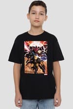 Image of Xmen Team Attack Kids T-Shirt Black