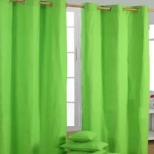 Image of Plain Dyed Heavy Cotton Curtain Eyelet Ready Made Ring Top White, Blue, Grey